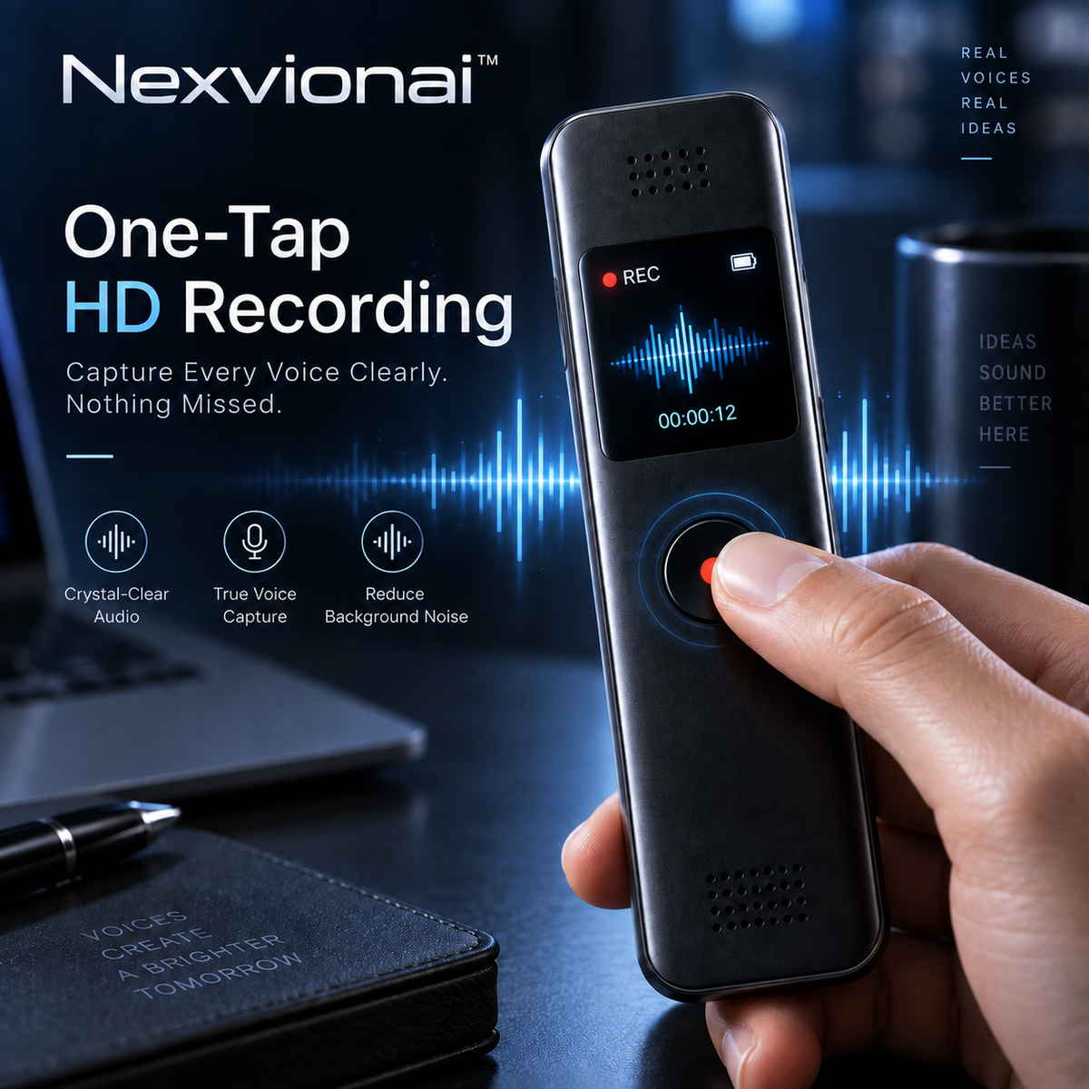 Nexvionai™ AI Voice Recorder