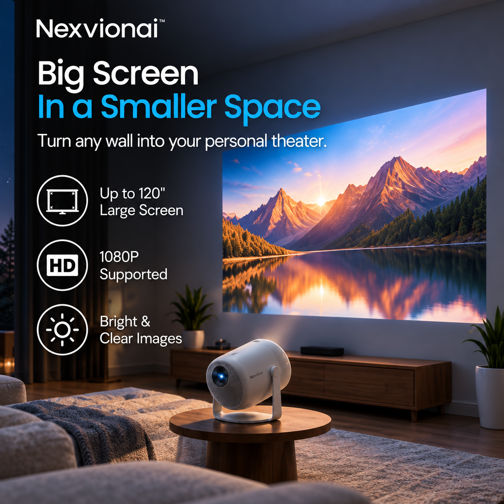 Nexvionai™ Mini AI Projector