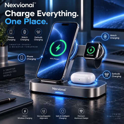 Nexvionai™ 3-in-1 Magnetic Wireless Charger