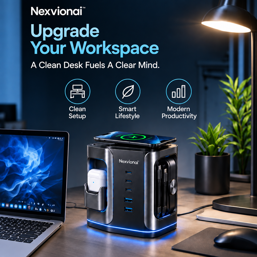 Nexvionai™ Smart Desk Charging Hub