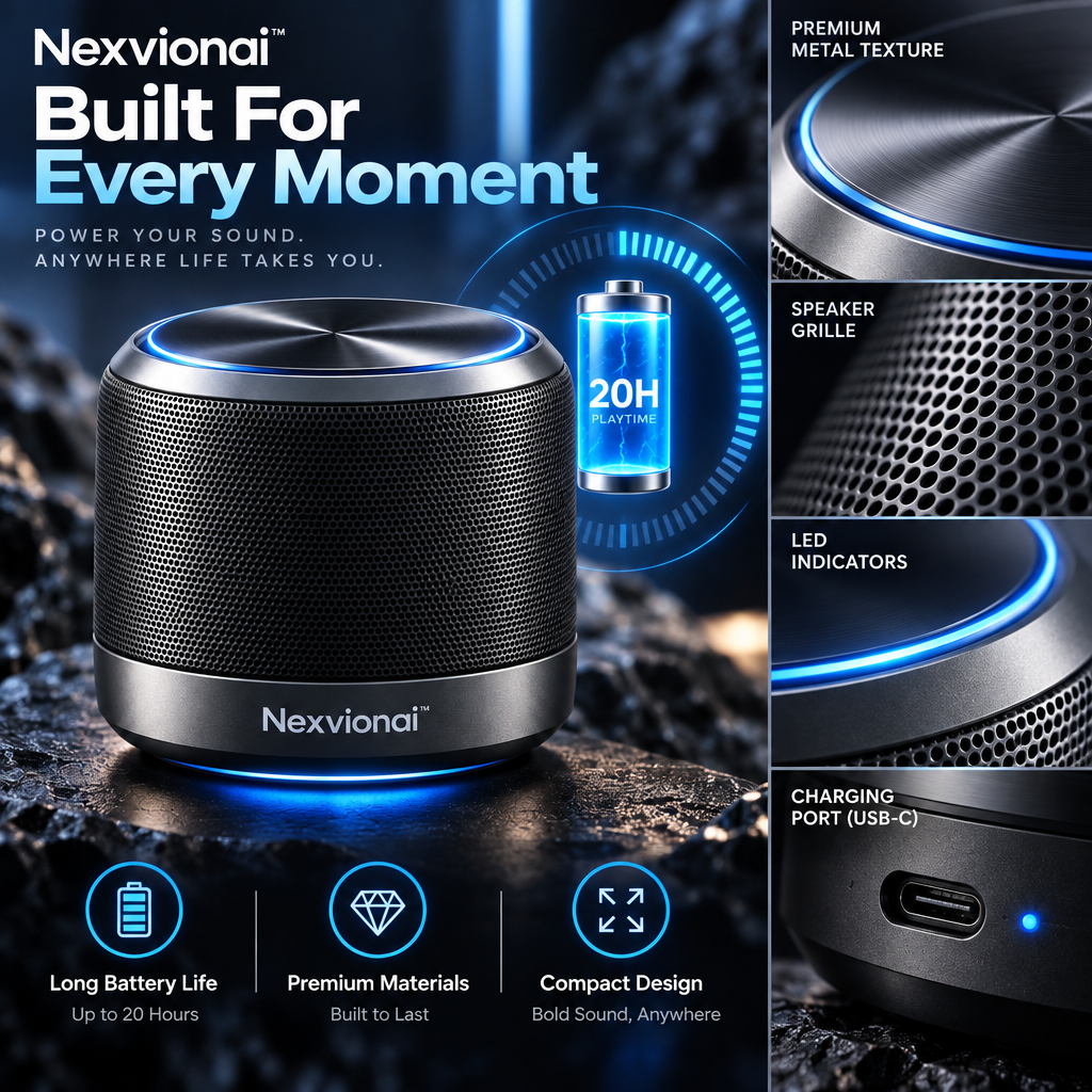 Nexvionai™ Portable Bluetooth Speaker